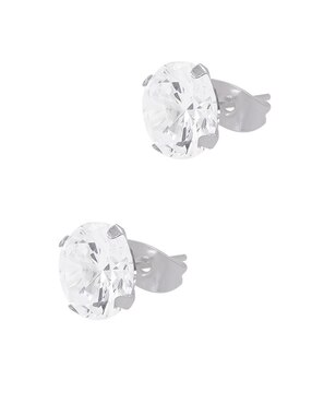 Broqueles redondos Oro Angelus de plata P 925 zirconia