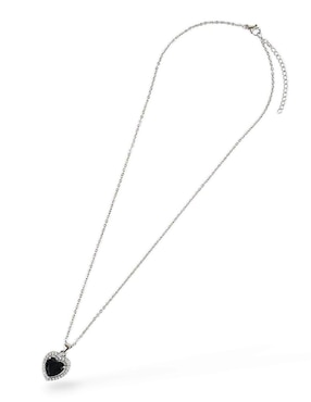 Aretes y collar de corazón Og zirconia