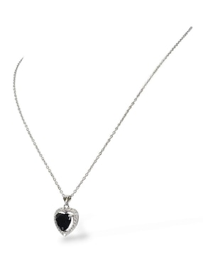 Aretes y collar de corazón Og zirconia