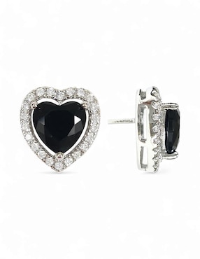 Aretes y collar de corazón Og zirconia