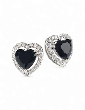 Aretes y collar de corazón Og zirconia