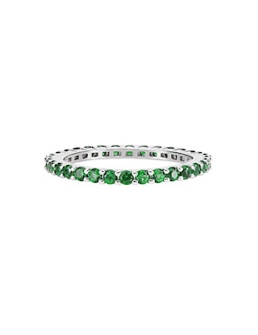 Anillo Gladkova Joyería P 925 de plata esmeralda pavé
