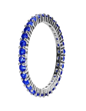 Anillo Gladkova Joyería P 925 de plata zafiro pavé