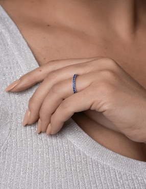 Anillo Gladkova Joyería P 925 de plata zafiro pavé