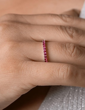 Anillo Gladkova Joyería P 925 de plata rubí pavé