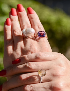 Anillo Gladkova Joyería 14 k de oro amarillo perla