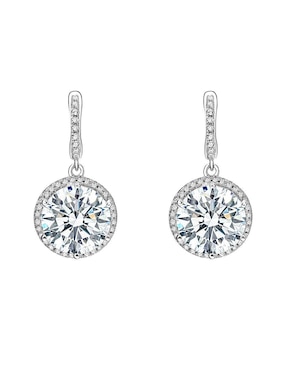 Arete corto circular Gladkova Joyería de plata P 925 con acabado brillante zirconia