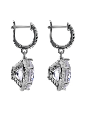 Arete corto circular Gladkova Joyería de plata P 925 con acabado brillante zirconia