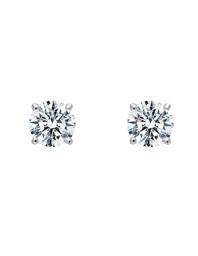 Broqueles circulares Gladkova Joyería de plata P 925 con acabado brillante moissanita