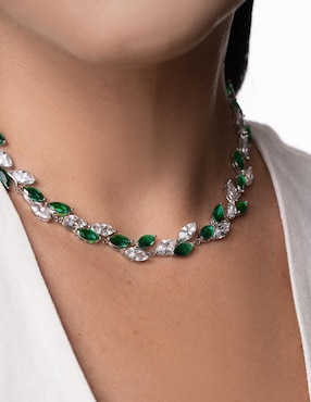 Collar de hoja Gladkova Joyería de plata P 925
