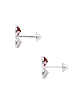 Broqueles Oro Angelus de plata P925 con acabado brillante zirconia