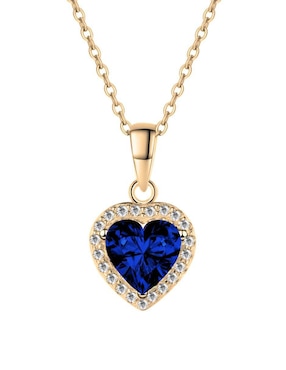 Collar de corazón Zvezda Aurore de baño de oro 18 K