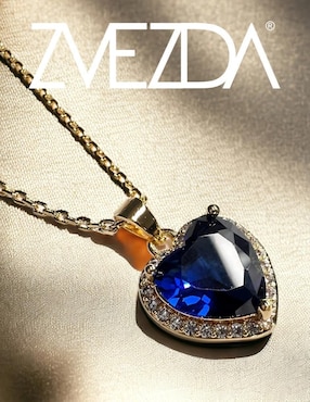 Collar de corazón Zvezda Aurore de baño de oro 18 K