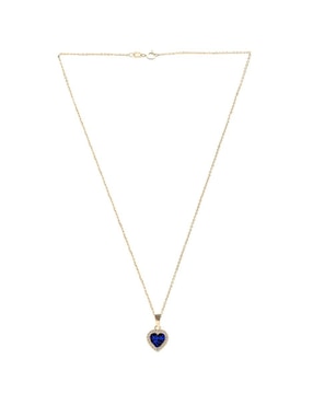 Collar de corazón Zvezda Aurore de baño de oro 18 K