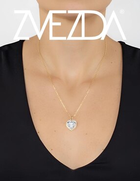 Collar de corazón Zvezda Aurore P 925