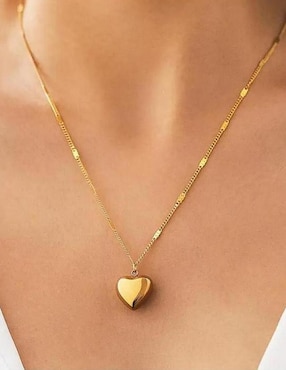 Collar con dije de corazón Ventdepot