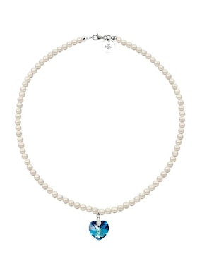 Collar de corazón Zvezda Éclair de plata P 925