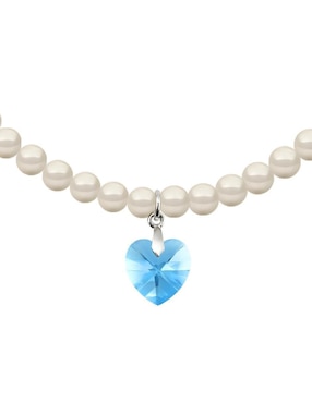 Collar de corazón Zvezda Éclair de plata P 925