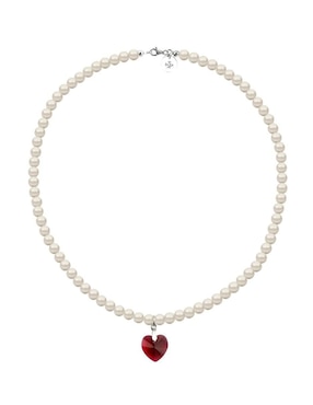 Collar de corazón Zvezda Éclair de plata P 925
