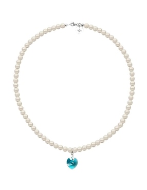 Collar de corazón Zvezda Éclair de plata P 925