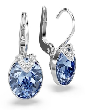 Aretes cortos circulares Swarovski Bella con acabado brillante