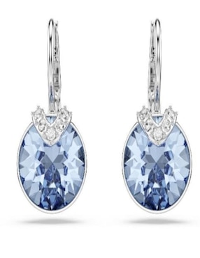 Aretes cortos circulares Swarovski Bella con acabado brillante