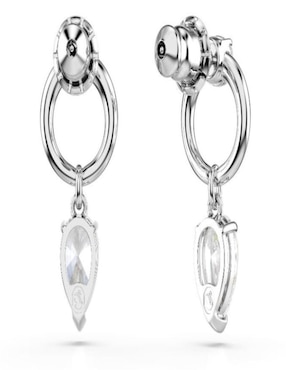 Aretes de círculo Swarovski con acabado brillante