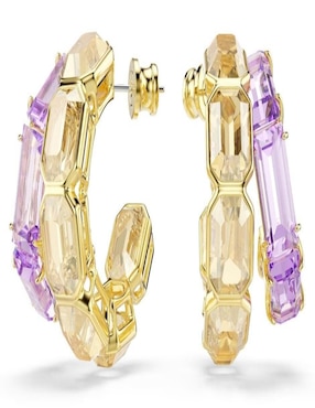 Aretes cortos circulares Swarovski Millenia con acabado brillante