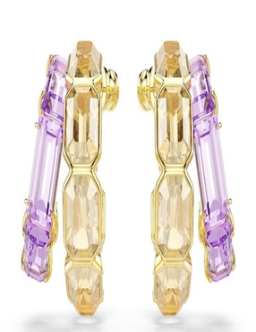 Aretes cortos circulares Swarovski Millenia con acabado brillante