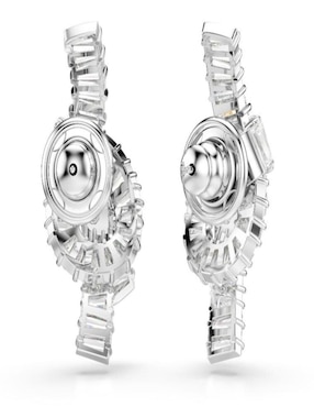 Aretes cuadrados Swarovski con acabado brillante