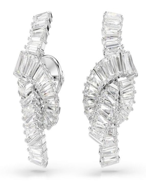 Aretes cuadrados Swarovski con acabado brillante