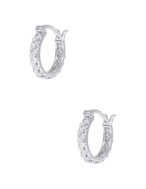 Arracadas Westies de plata P 925 con acabado pavé zirconia