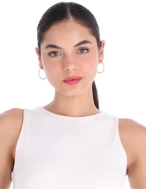 Arracadas Lauren Ralph Lauren con acabado pulido cristal