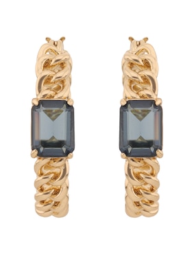 Arracadas de entrelazado Lauren Ralph Lauren con acabado pulido cristal