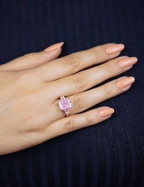 Solitario rectangular Natalia Bojalil Luxury P 925 de plata zirconia pulido