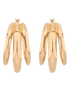 Aretes de círculo Napier con acabado brillante