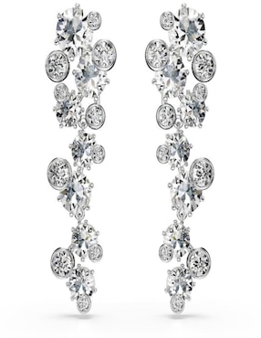 Aretes de octágono Swarovski con acabado brillante
