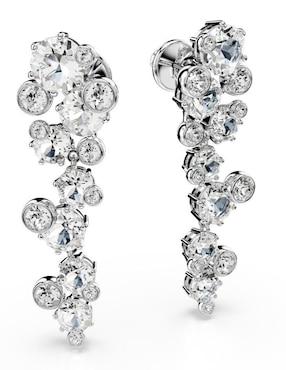 Aretes de octágono Swarovski con acabado brillante
