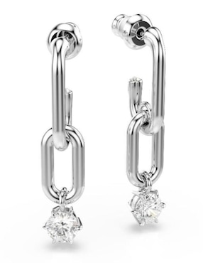 Aretes de eslabones Swarovski con acabado brillante