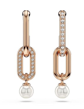 Aretes de eslabones Swarovski con acabado brillante