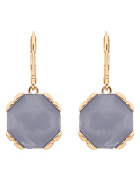 Aretes de círculo Napier con acabado brillante resina