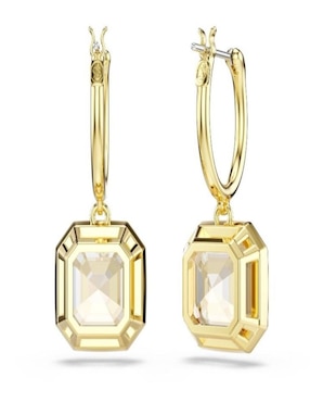 Aretes cuadrados Swarovski con acabado brillante