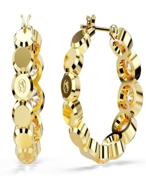 Aretes cortos circulares Swarovski Imber con acabado brillante