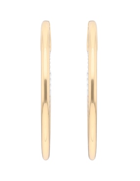 Arracadas de letra c Napier Basic Mtl Ears F2 con acabado plateado