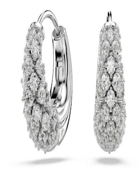 Aretes cortos circulares Swarovski Sublima con acabado brillante