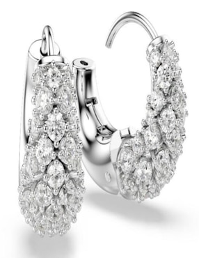 Aretes cortos circulares Swarovski Sublima con acabado brillante