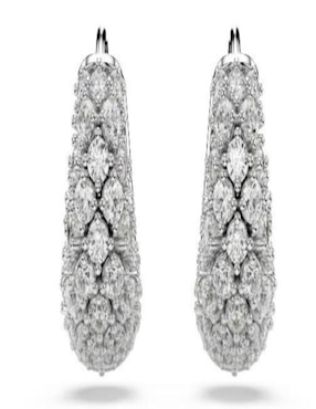 Aretes cortos circulares Swarovski Sublima con acabado brillante