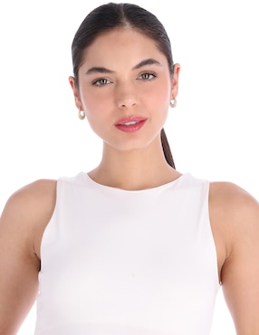 Aretes de círculo Dkny con acabado pavé cristal