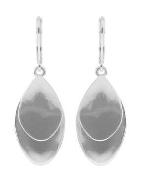 Aretes de óvalo Napier con acabado plateado