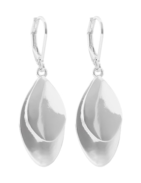 Aretes de óvalo Napier con acabado plateado